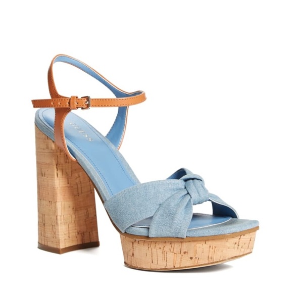 New GUESS Roslynn Knotted Platform Sandal SZ 10 - Picture 1 of 7